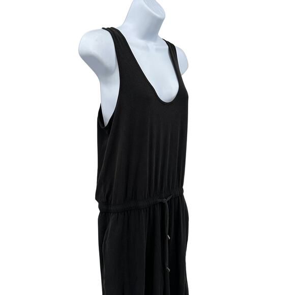 C&C California Sleeveless Wide Leg Jumpsuit with Pockets WMNS M Black Scoop Neck - Picture 3 of 10
